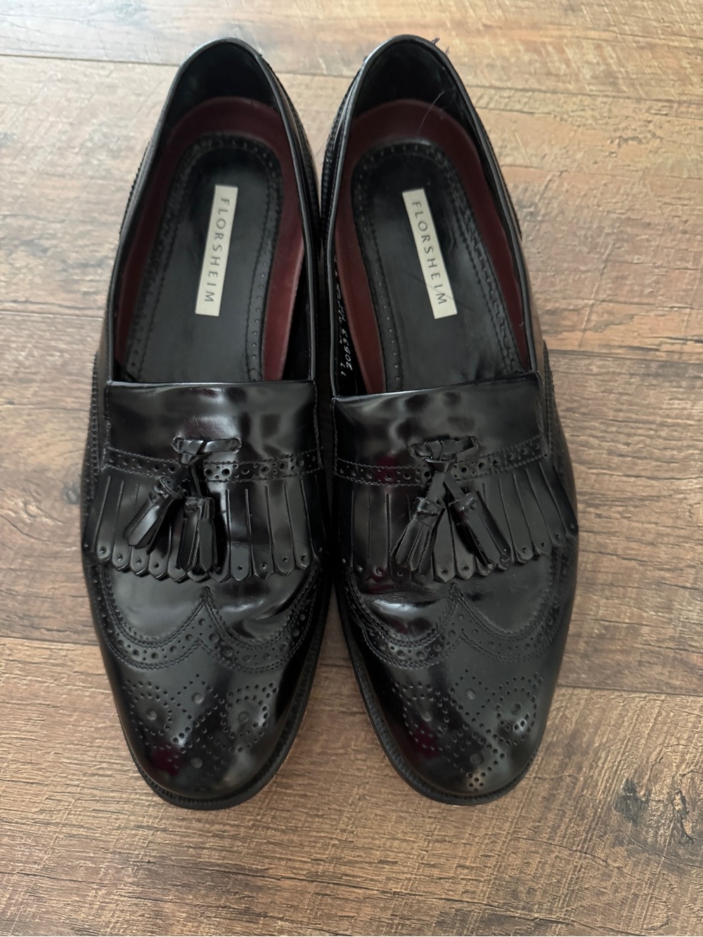 Florsheim Men's Black Patent Tassel Kiltie Loafers